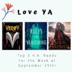 Love YA: Top 3 Y.A. Reads for the Week of September 24th!