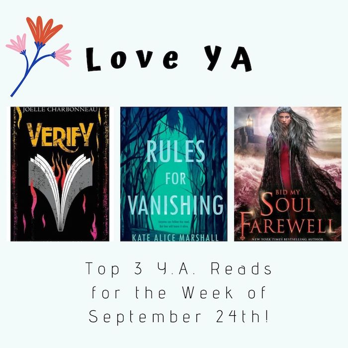 Love YA: Top 3 Y.A. Reads for the Week of September 24th!