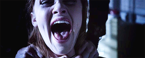 Lydia from Teen Wolf screaming