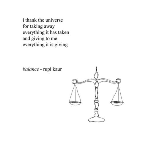 Balance Rupi Kaur