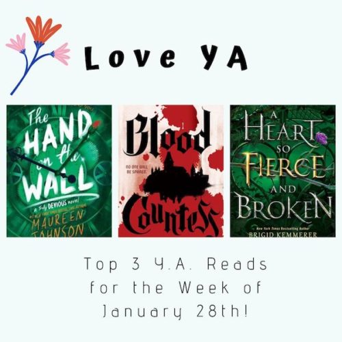 Love YA: Top 3 Y.A. Reads for the Week of January 28th!